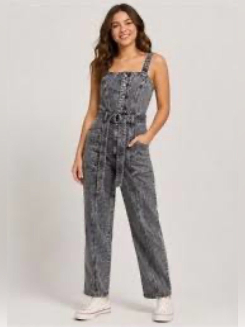 Universal Thread Acid Wash Denim Jumpsuit 8